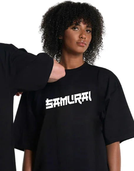 Samurai Oversized Tee | 240 GSM Premium Oversized T-Shirt with Samurai Artwork